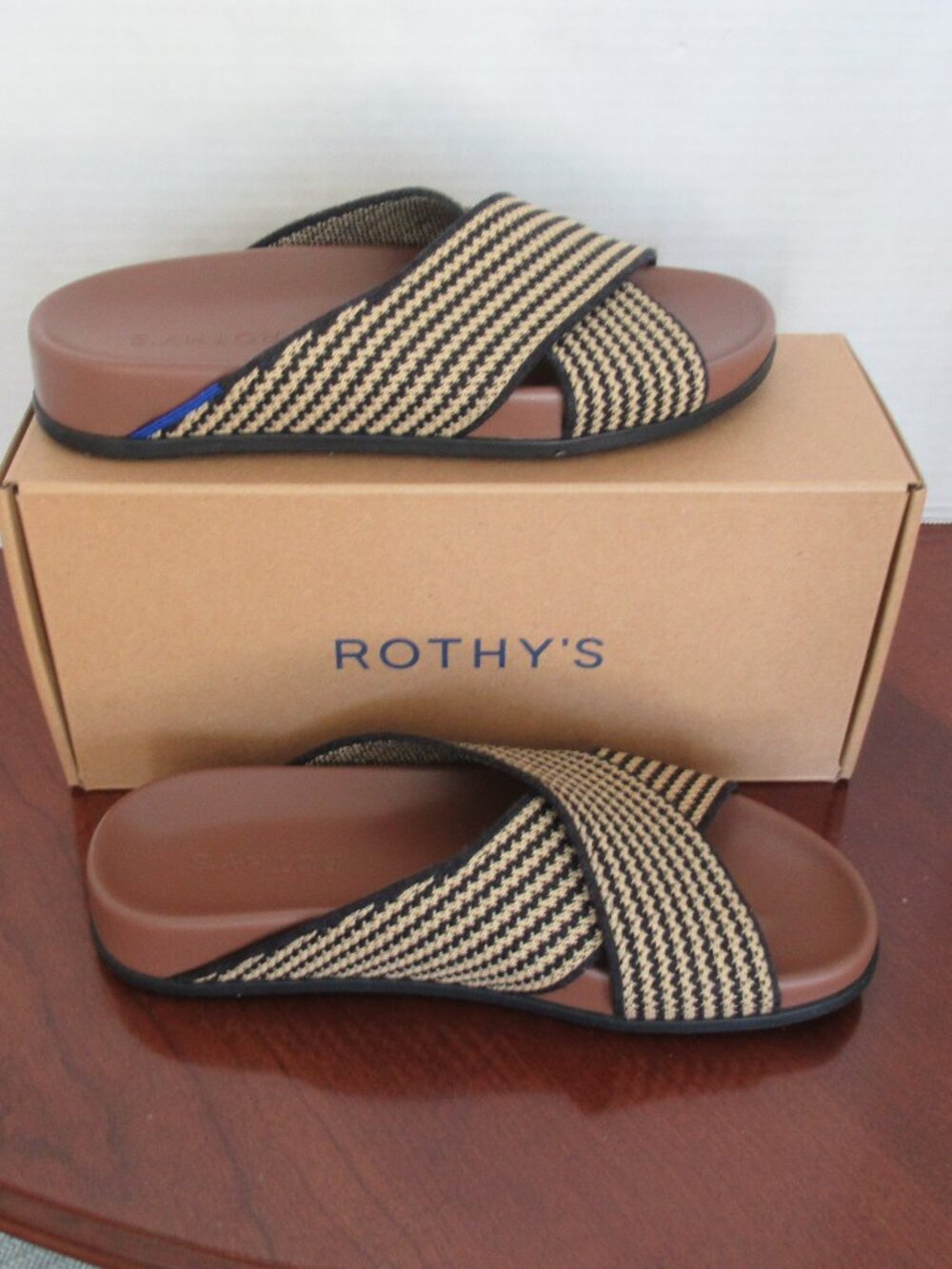 New Rothy’s The Weekend Slide Sandals Women’s Sz 6 M In Box Display Shoe